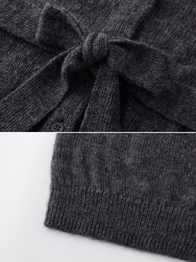 V-Neck Sheer Knit Cardigan_BDHL7783
