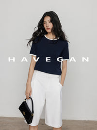 Lightweight Contrast Color Tops_BDHL7401