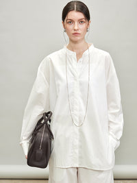 Back Drawstring Pleated Tops_BDHL7335