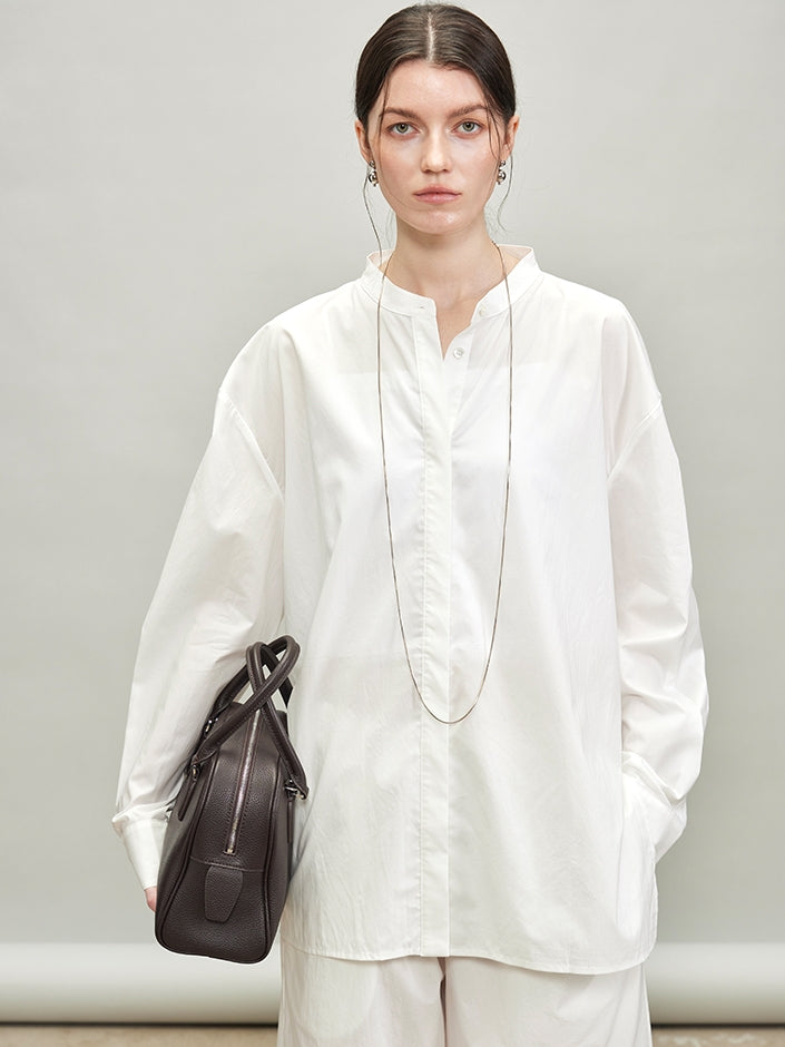 Back Drawstring Pleated Tops_BDHL7335