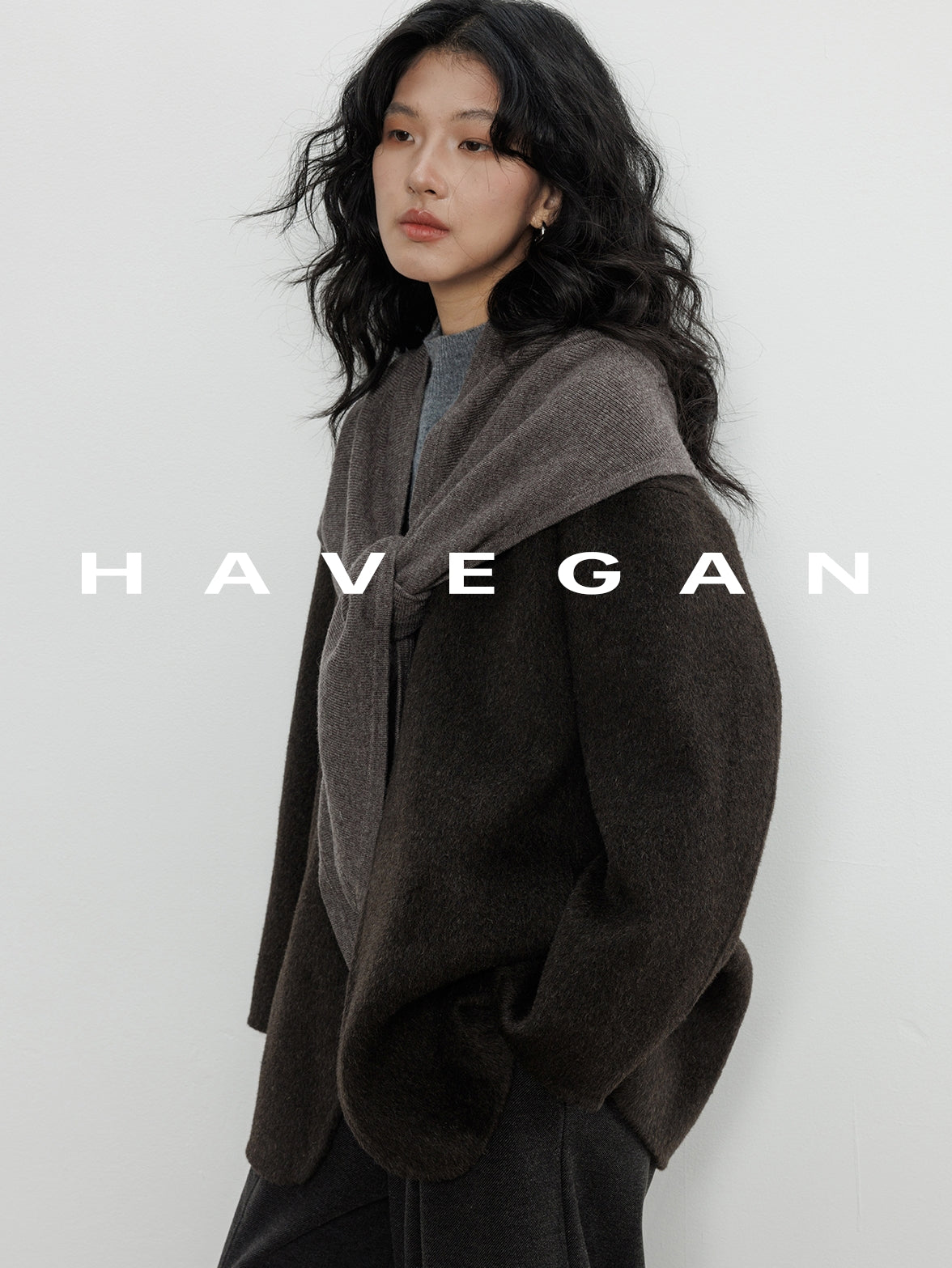 無領披肩大衣_BDHL7889