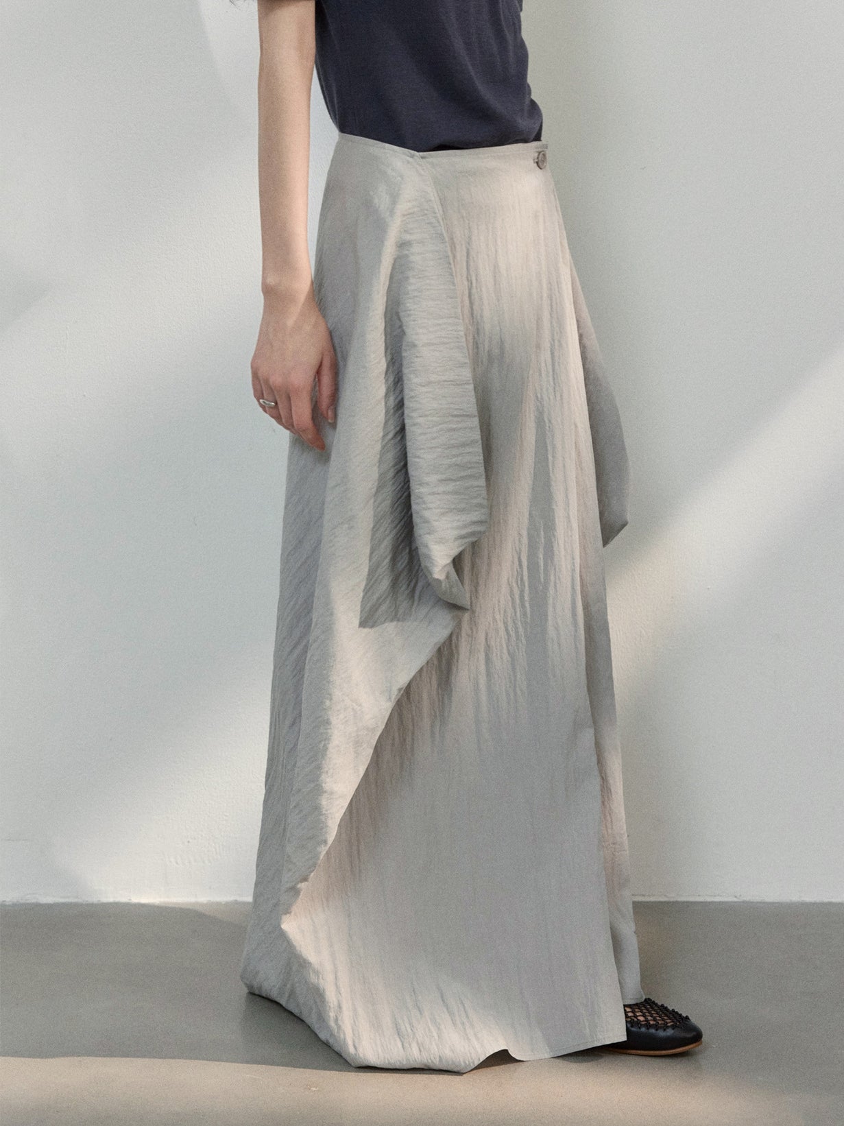 Cocoon Shape Long Skirt_BDHL7482