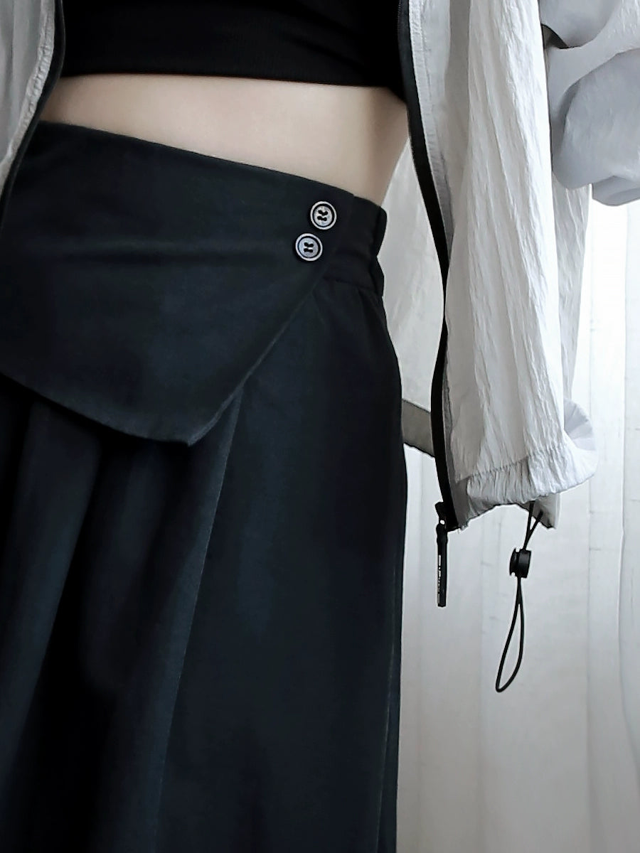 Waist Design A-Line Skirt_BDHL7572