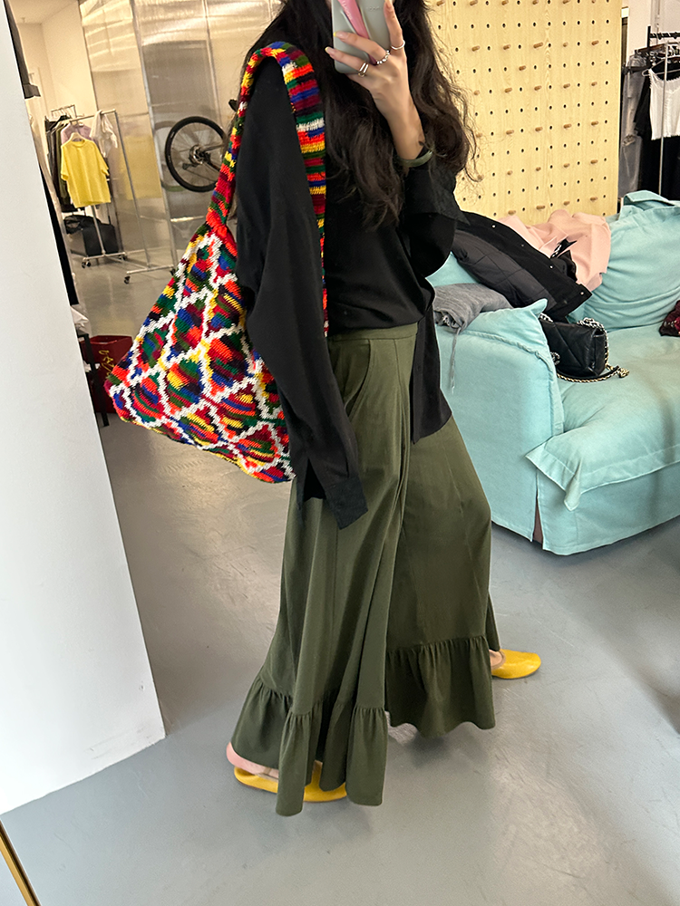 Frilled Wide-Leg Pants_BDHL7258