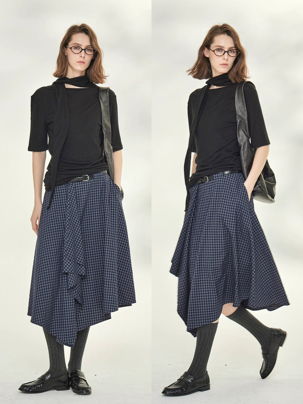 Ribbon-Tie Short-Sleeved Or Long-Sleeved Tops_BDHL7790