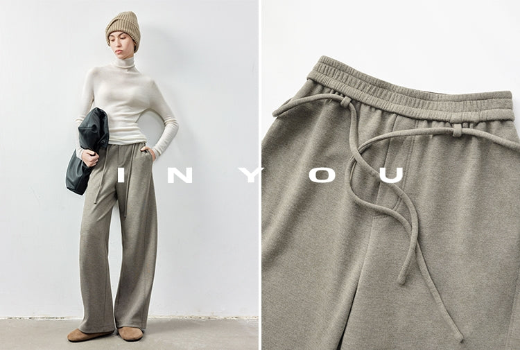 Straight Wide Knit Pants_BDHL6902