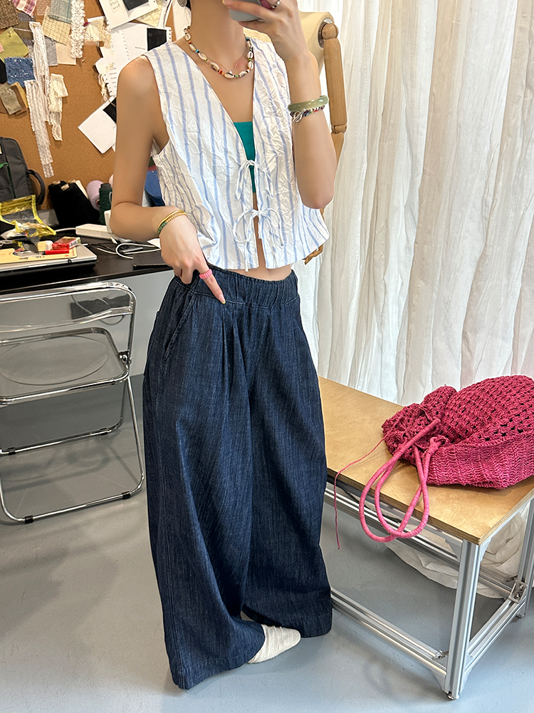 Crumpled Striped Vest_BDHL7249