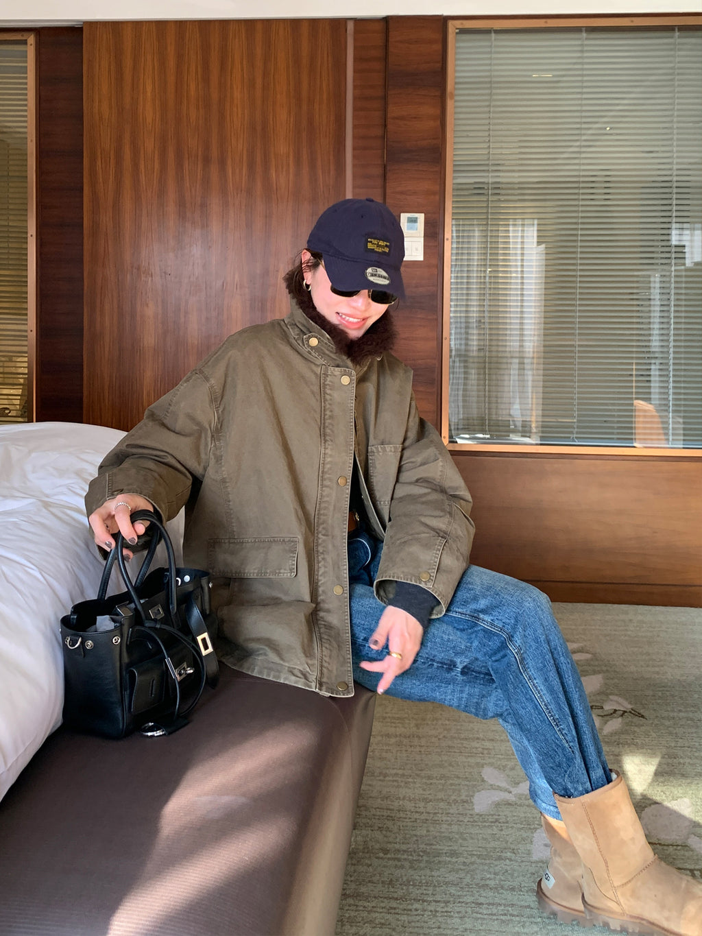 Fluffy Collar Retro Jacket_BDHL8124