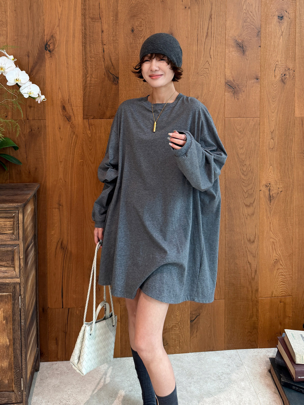 Oversized Cotton Long Sleeve Tunic_BDHL8426