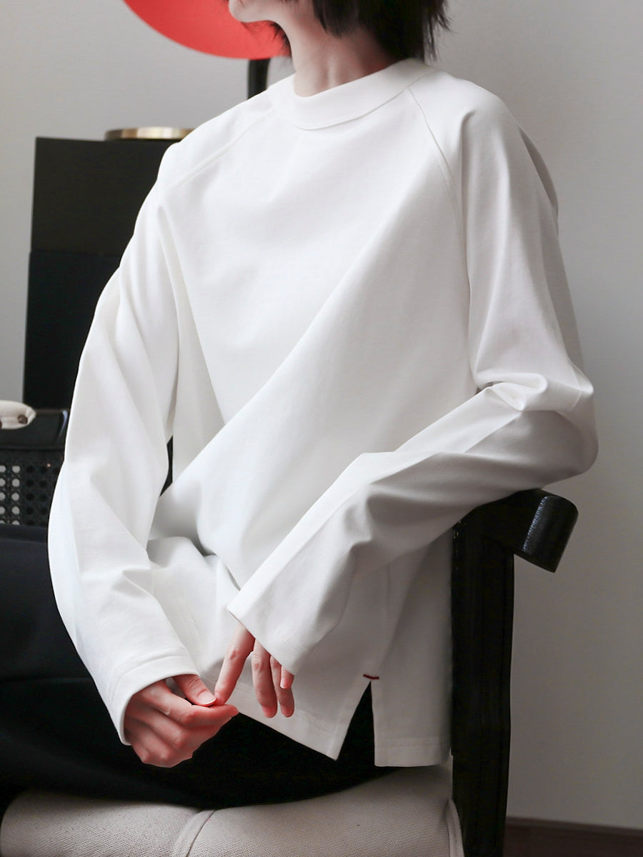 Raglan Sleeve Round Neck Tops_BDHL8103