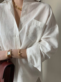 Loose Thin Long-Sleeved Shirt_BDHL6288