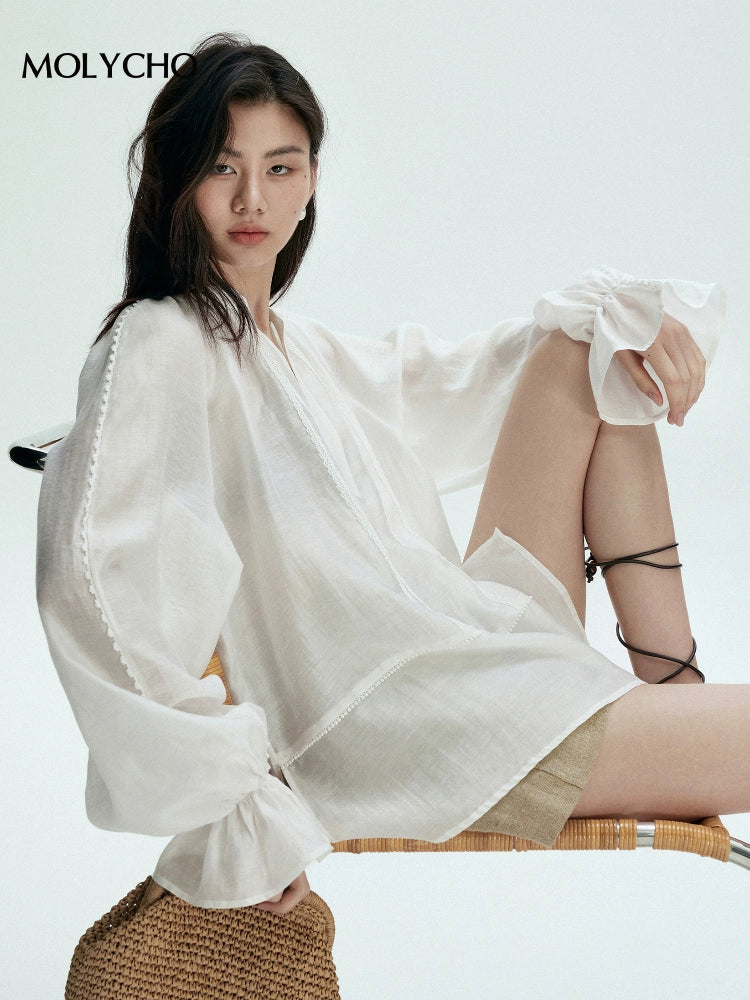 Bohemian-Style Transparent Blouse_BDHL7431
