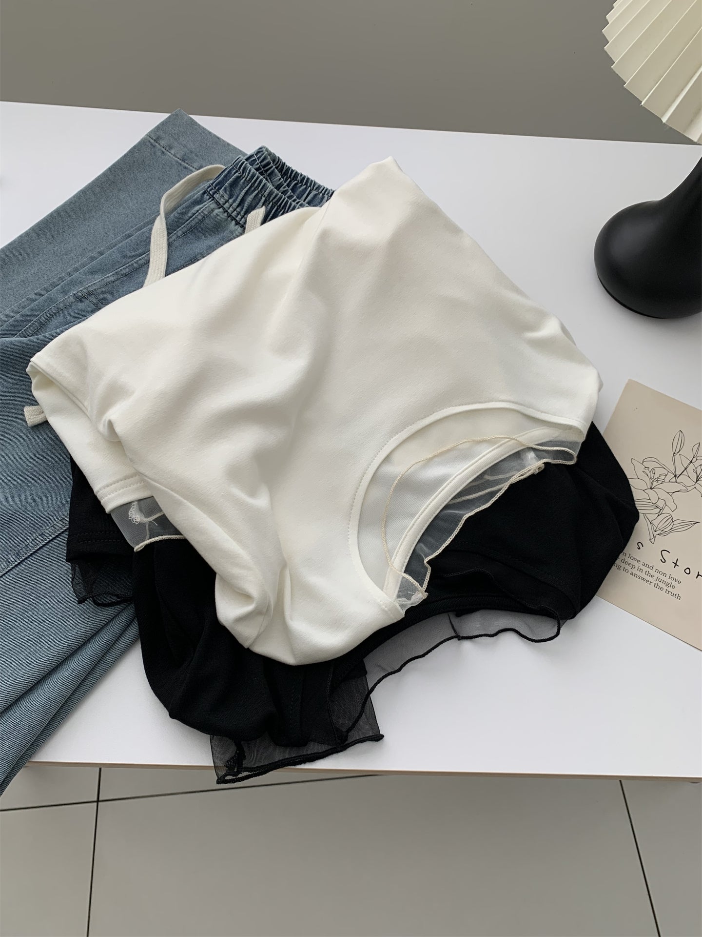 Mesh Round Neck Tops_BDHL8013