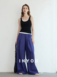 High Waist Draped Mop Pants_BDHL6150