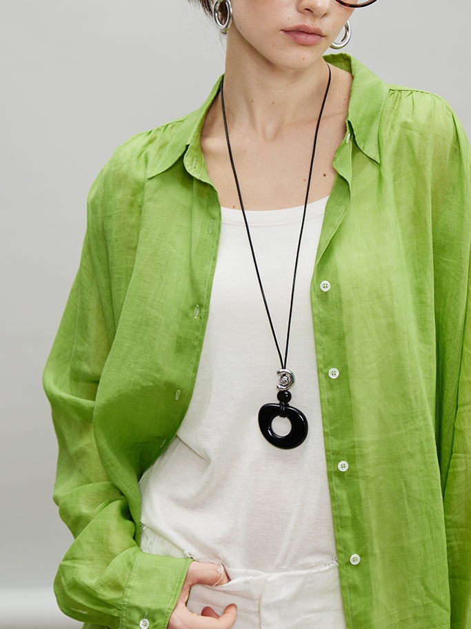 Slightly Transparent Wide Shirt_BDHL7199
