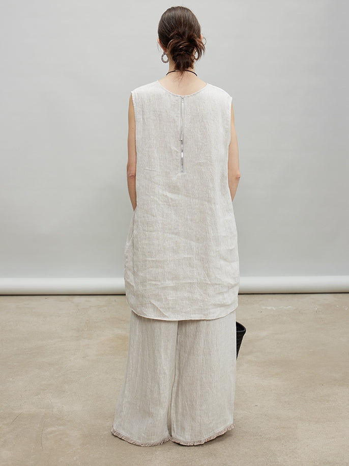 Loose Sleeveless Vest Or Wide Pants_BDHL7190