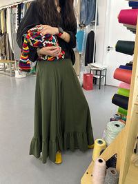Frilled Wide-Leg Pants_BDHL7258