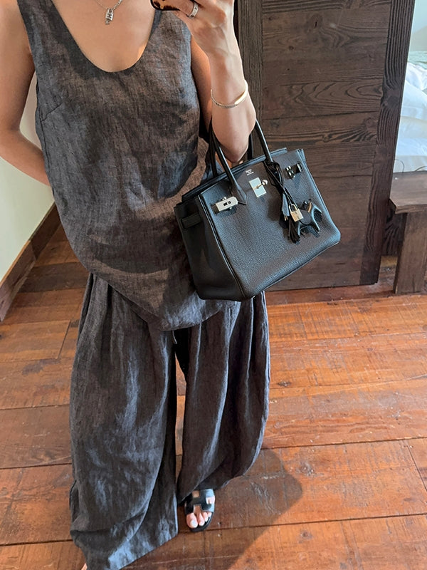 Loose Sleeveless Top Or Pants_BDHL7616