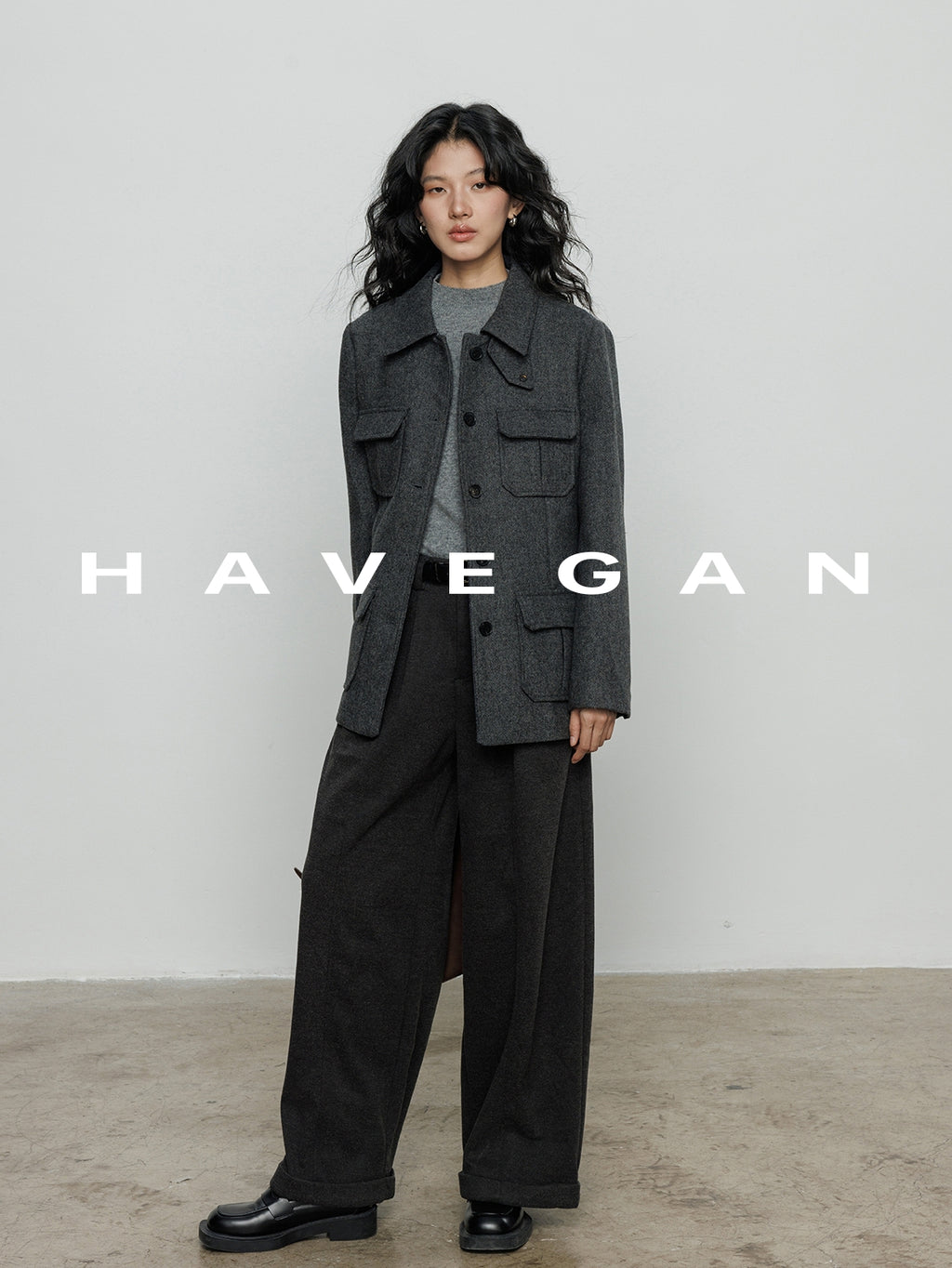 翻領中長版大衣_BDHL7888