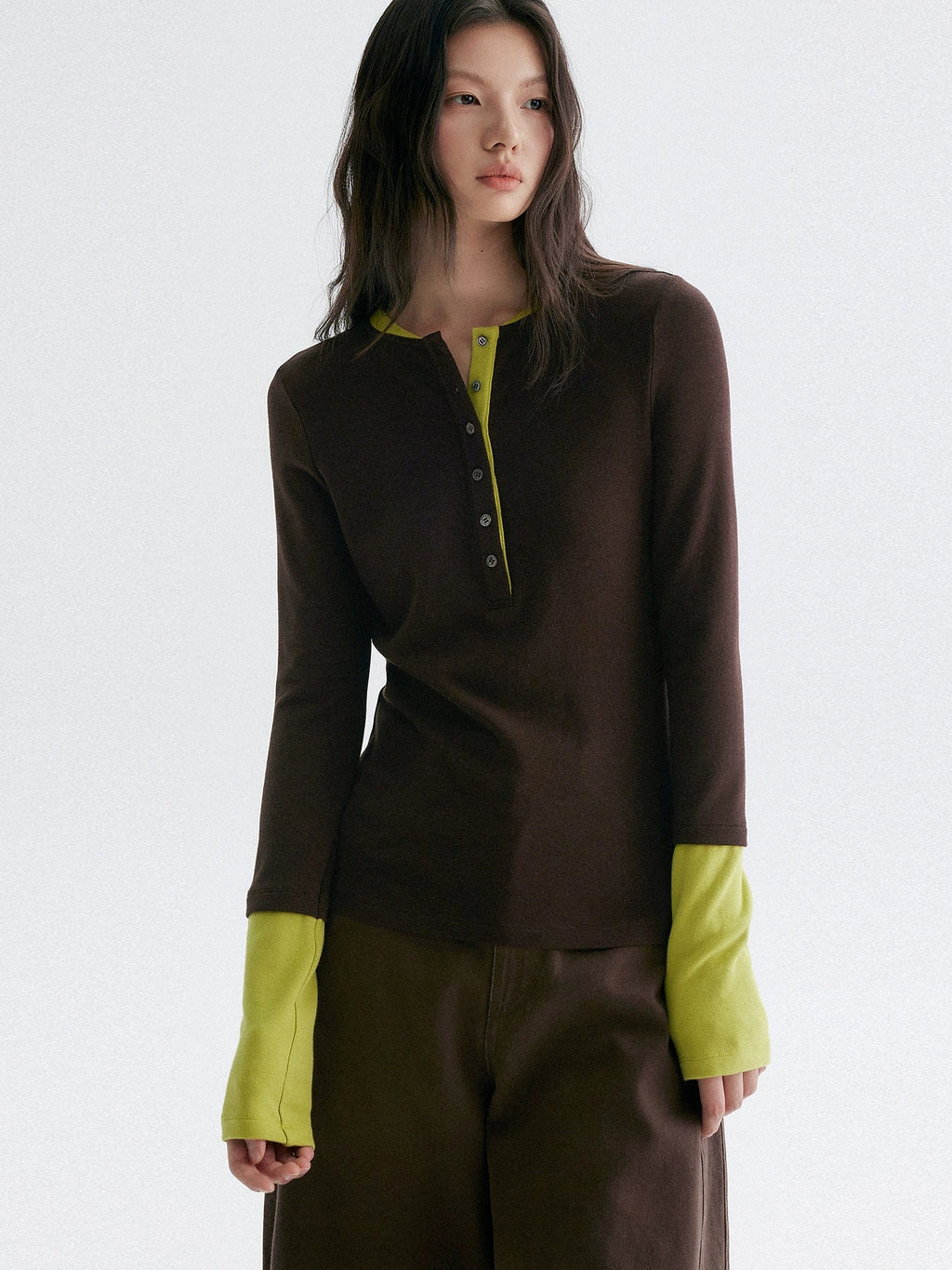 亨利領長袖上衣_BDHL7953