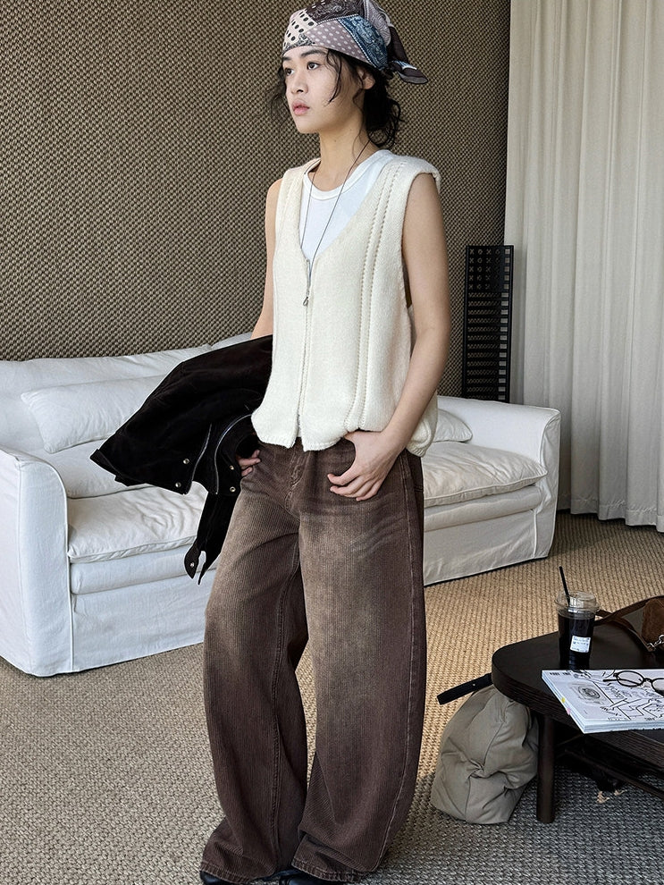 Double-Zip Sleeveless Tops_BDHL8150