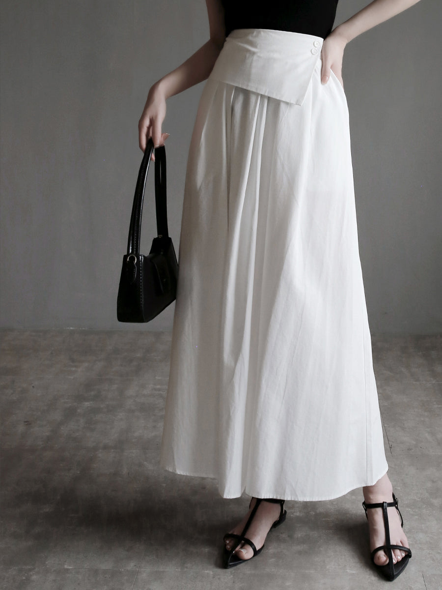 Waist Design A-Line Skirt_BDHL7572