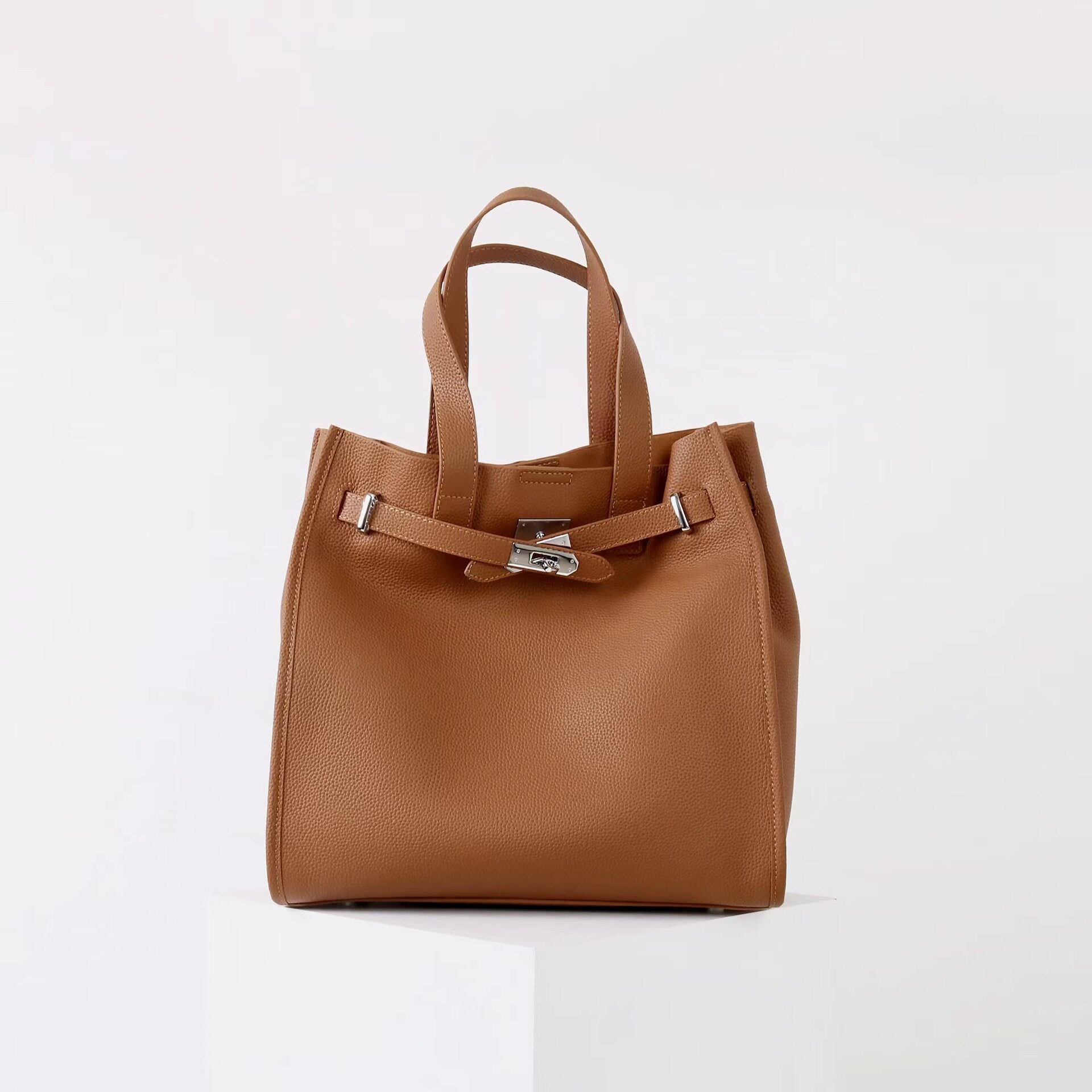 Genuine Leather Large Capacity Tote Bag_BDHL8190