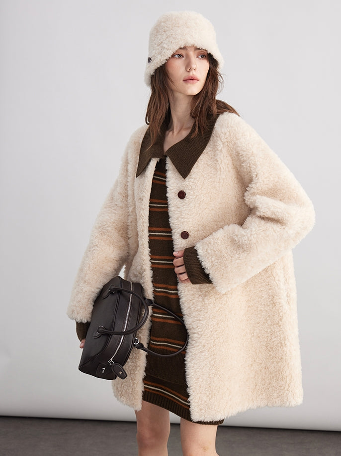 Fluffy Collarless Coat_BDHL7940