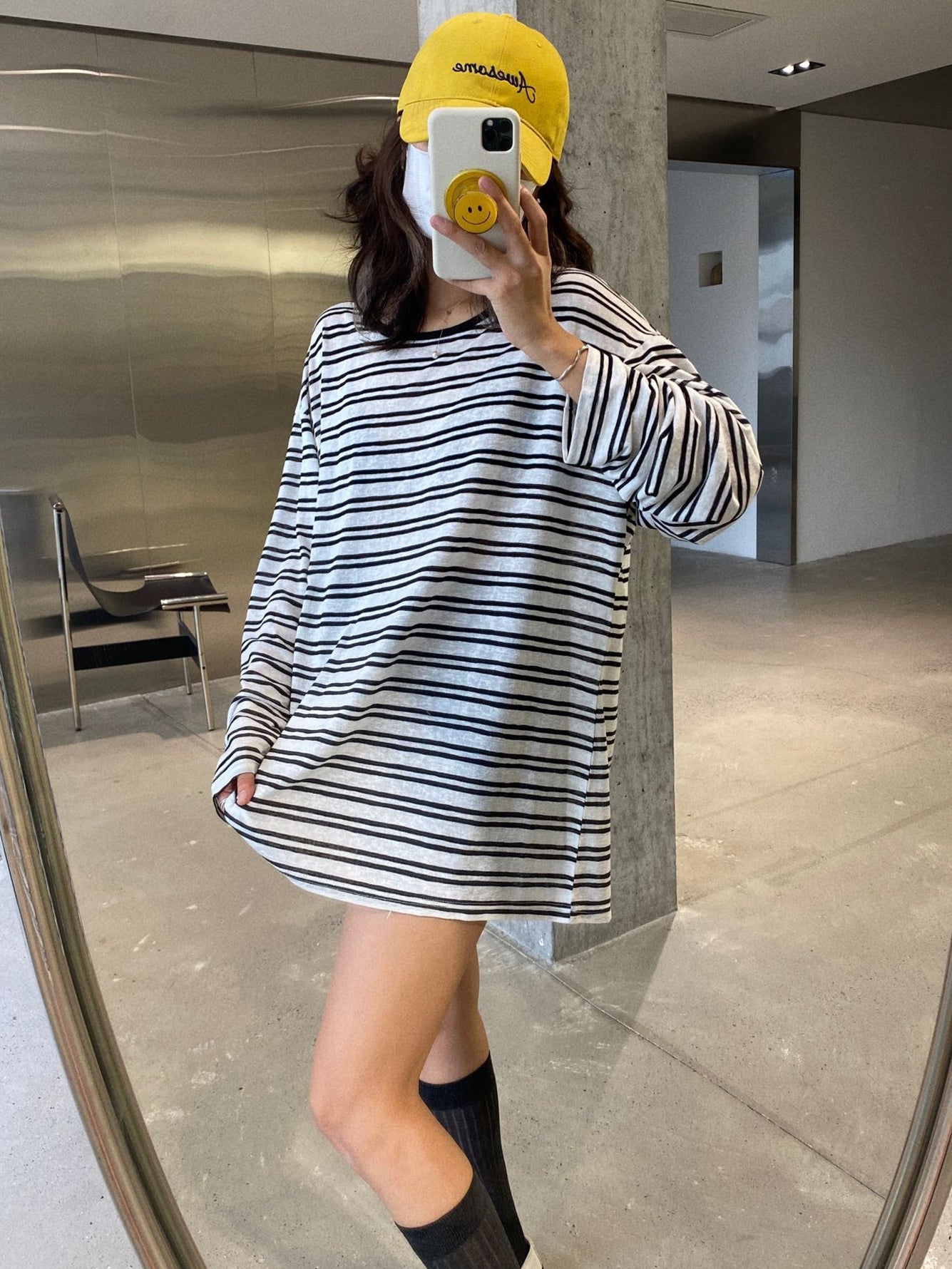 Back Tie Striped Tops_BDHL7613