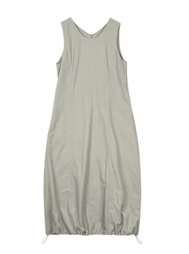 Sleeveless Drawstring Dress_BDHL6203