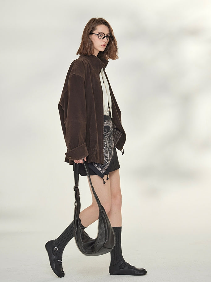 Retro Suede Brown Jacket_BDHL7738