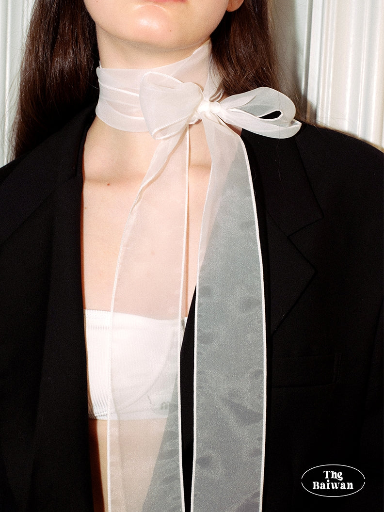 Slender Sheer Silk Scarf_BDHL7445