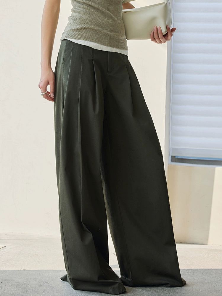 High waisted slimming pants are modern and relaxed, ultra-modern wide pants, slim straight slim casual pants for women 