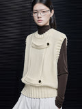 Button-Design Knitted Vest_BDHL7875