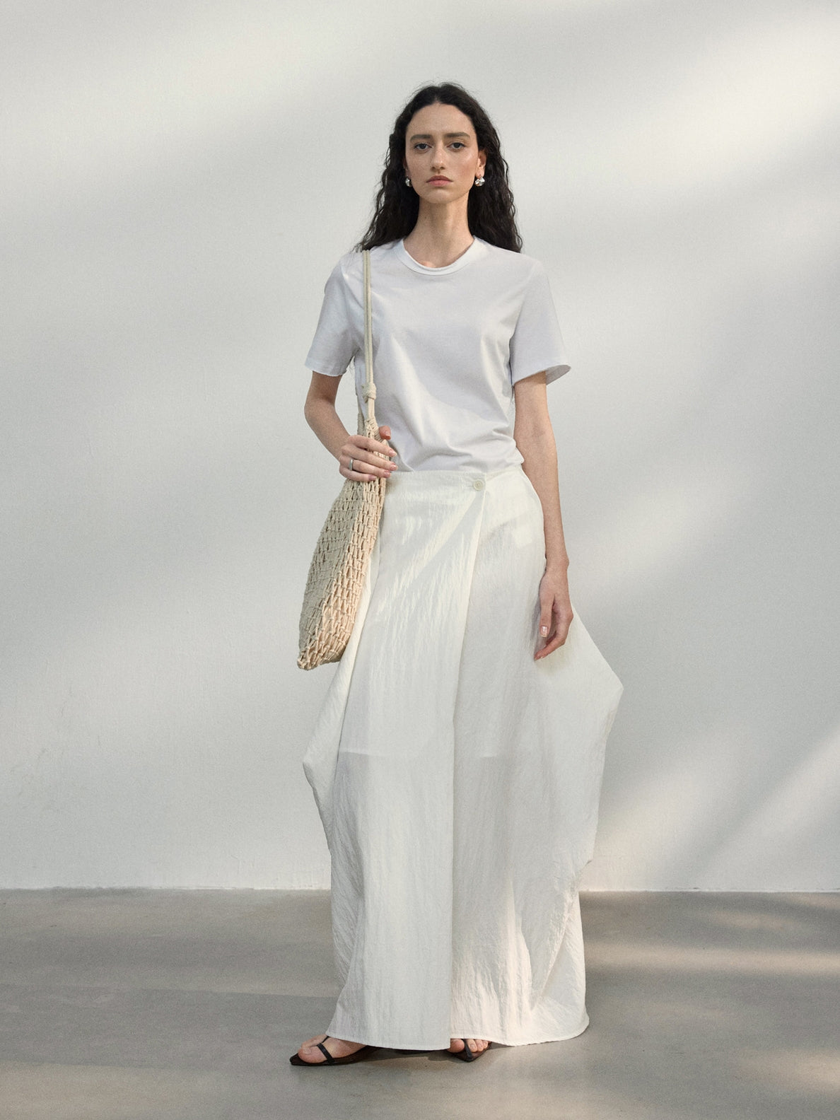 Cocoon Shape Long Skirt_BDHL7482