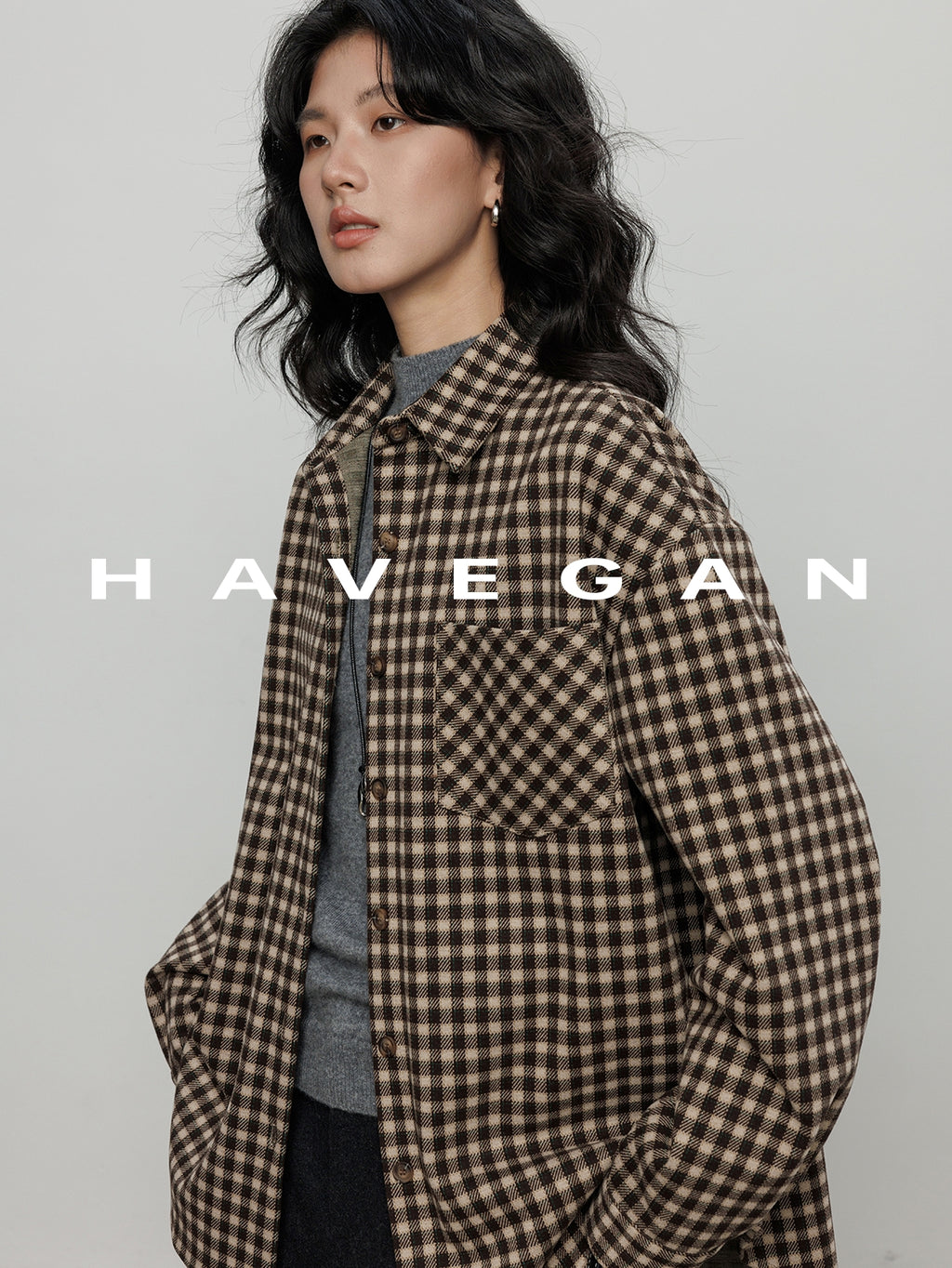 格紋磨毛棉襯衫_BDHL7960