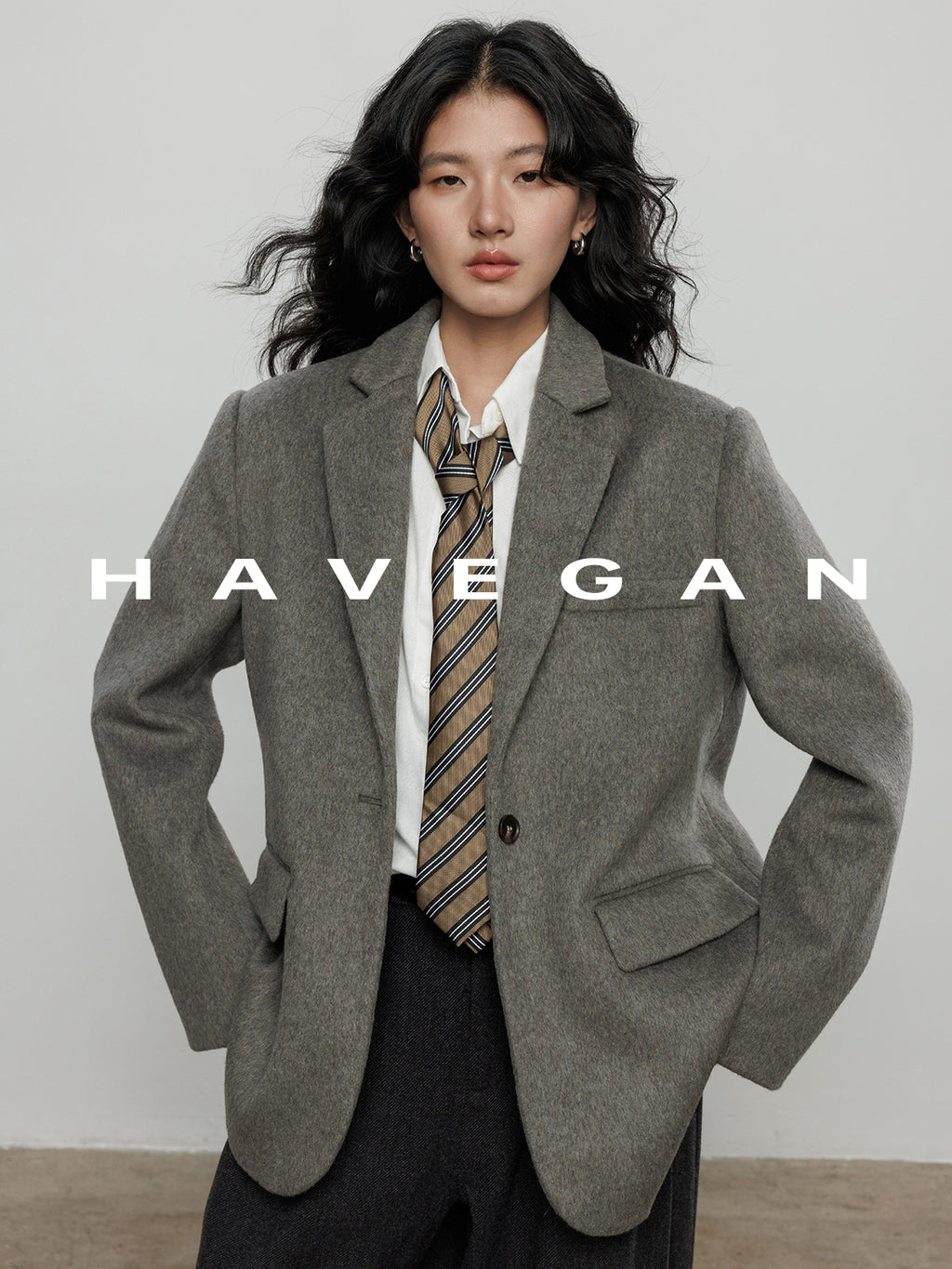 復古磨毛西裝外套_BDHL7963