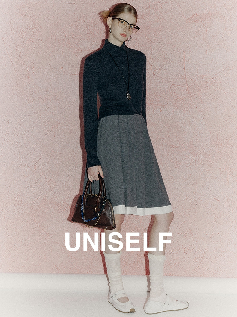 Collar Slim-Fit Knitted Tops_BDHL7720