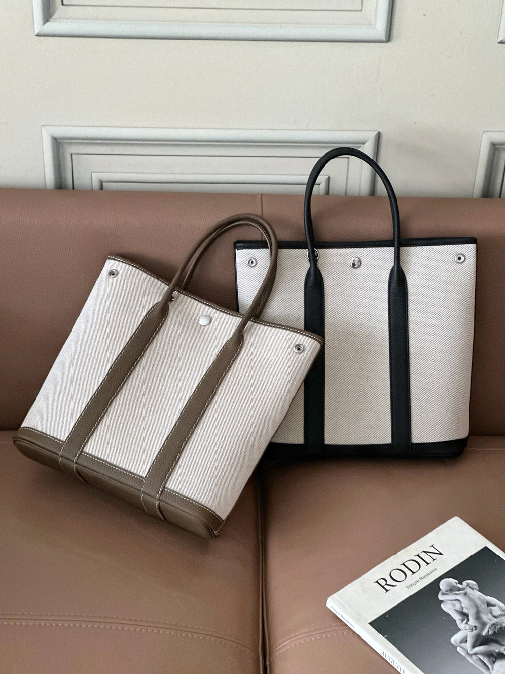 Striped Canvas Tote Bag_BDHL8385