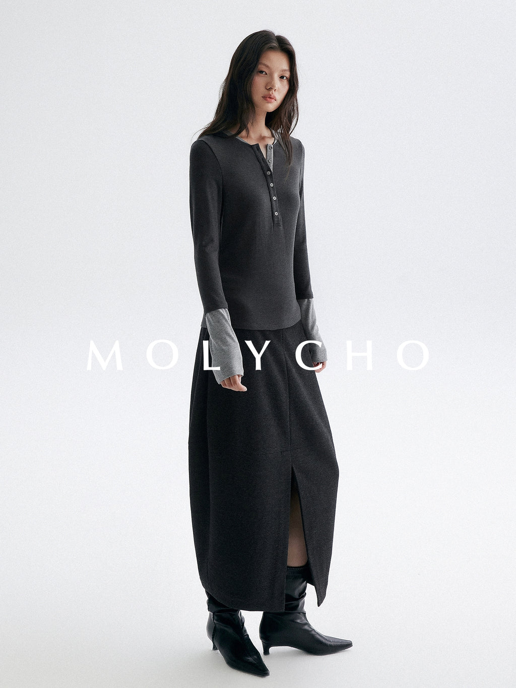 亨利領長袖上衣_BDHL7953