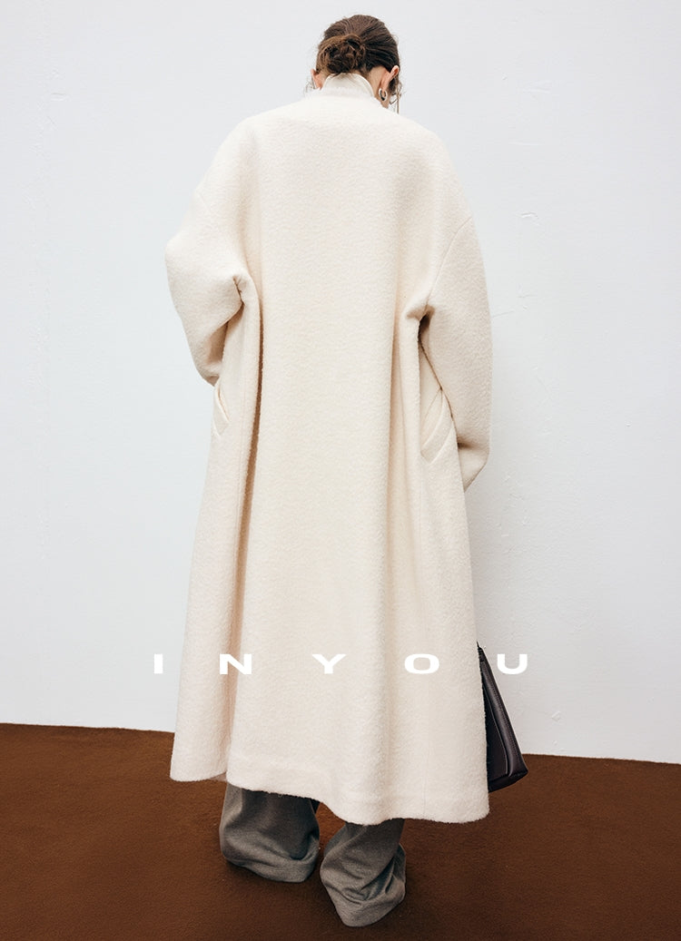 無領蓬鬆長外套_BDHL7909