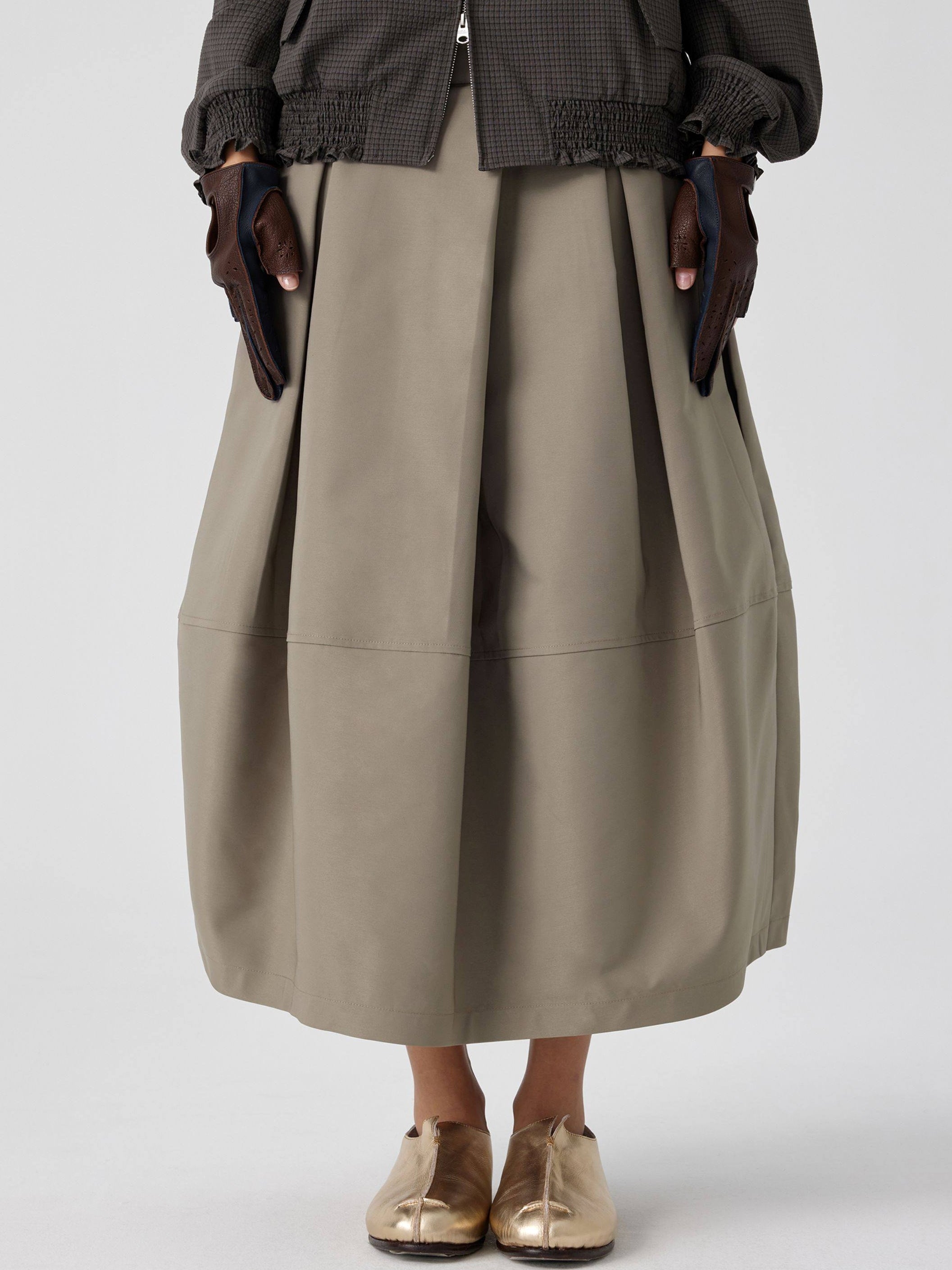 Pleated Bubble Long Skirt_BDHL8168