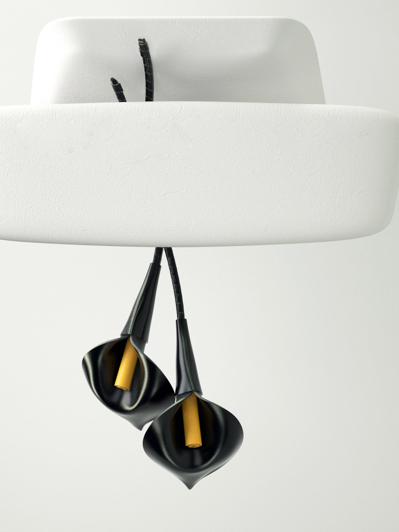 Calla Lily Leather Bag Charm_BDHL8430