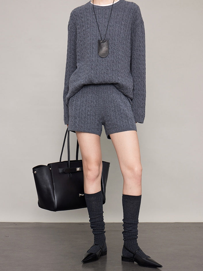 Cable Knit Sweater Or Shorts Or Skirt_BDHL6603