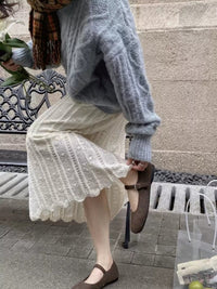 French Lace Long Skirt_BDHL6828