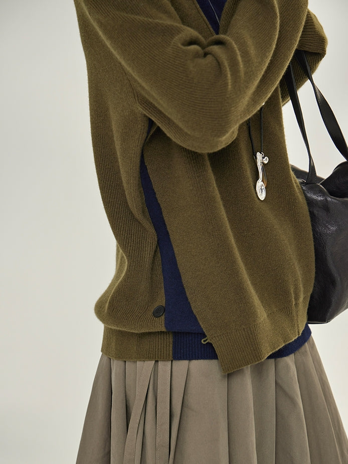 Two-Piece Style U-Neck Knit Tops_BDHL7746