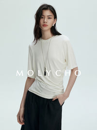 Waist-Slimming Short-Sleeved Tops_BDHL7388