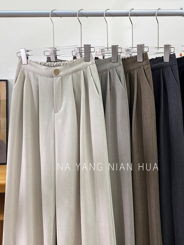Retro Drape Pleated Pants_BDHL7818