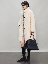 Stand Collar Thick Fur Long Jacket_BDHL6924