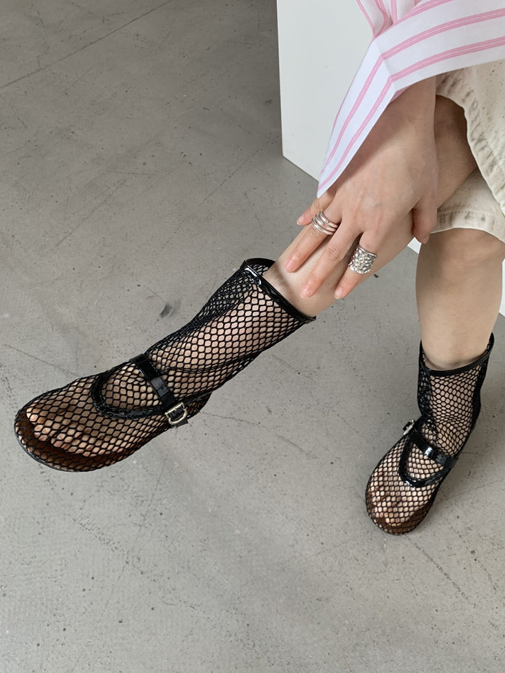 Mesh Fishnet Sandals_BDHL7460